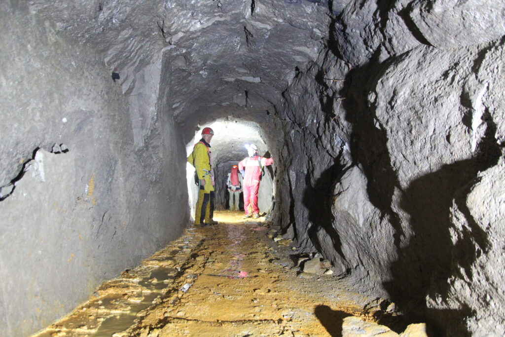 Gold mine in the depths of the antrona valley